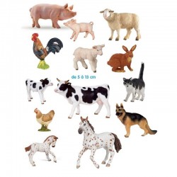 Lot de 13 figurines animaux...