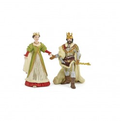 Lot de 2 figurines roi et...