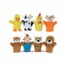 Lot de 8 marionnettes animaux