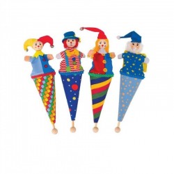 Lot de 4 marottes clowns