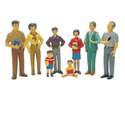 Figurines famille asiatique