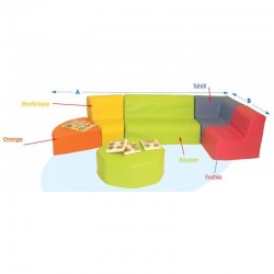 ENSEMBLE 6 ASSISES - 25CM