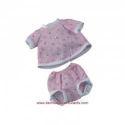 Vêtements poupée 34cm short+maillot rose