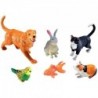 Lot de 6 animaux domestiques géants semi-rigides