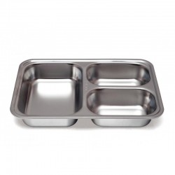 Plateau inox 3 compartiments