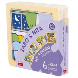 Lot de 4 puzzles (6 pièces)