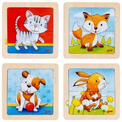 Lot de 4 puzzles bébés animaux