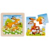 Lot de 4 puzzles bébés animaux