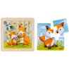 Lot de 4 puzzles bébés animaux