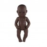 Poupée fille africaine corps dur 32 cm